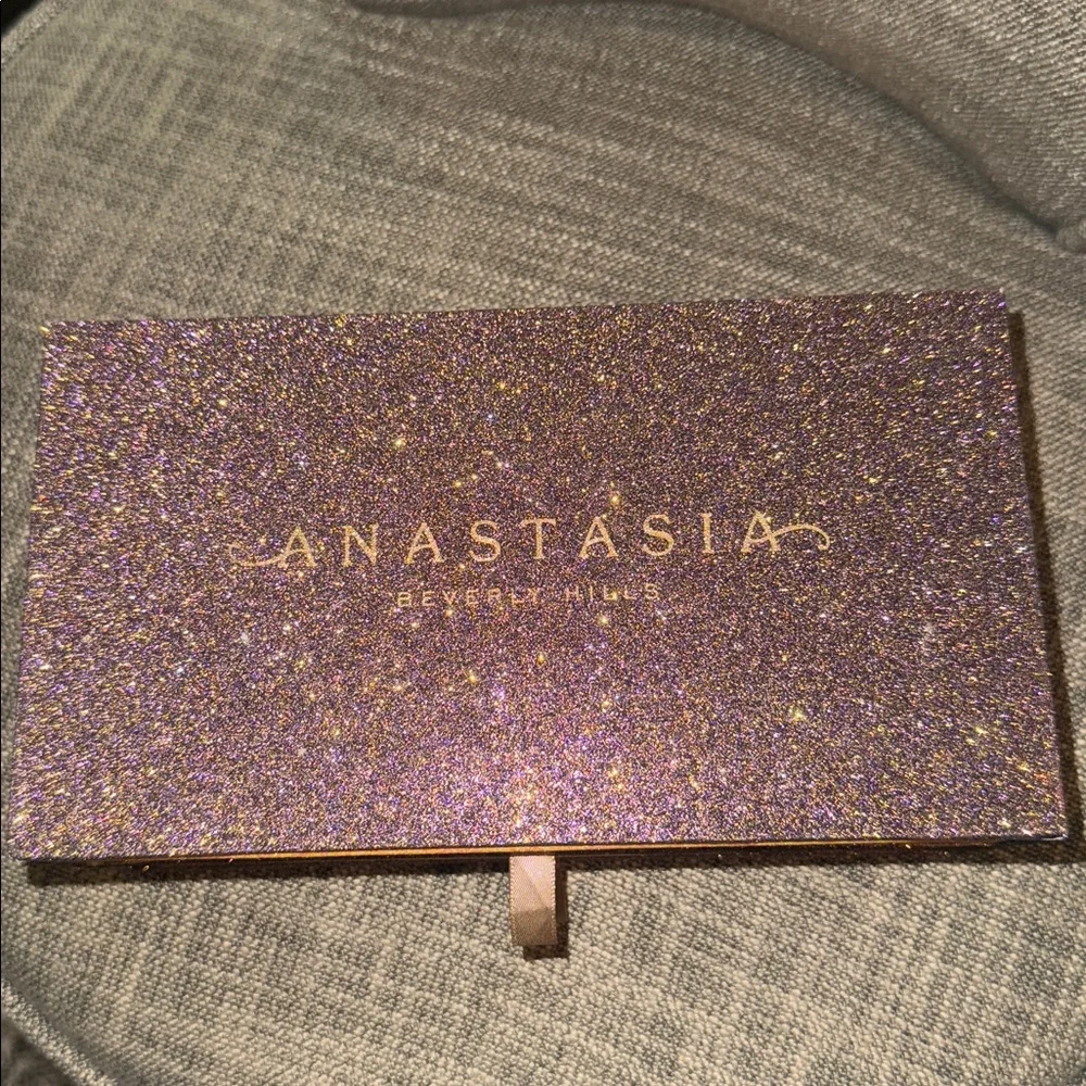 Anastasia Glitter Makeup Box with Gold and Purple